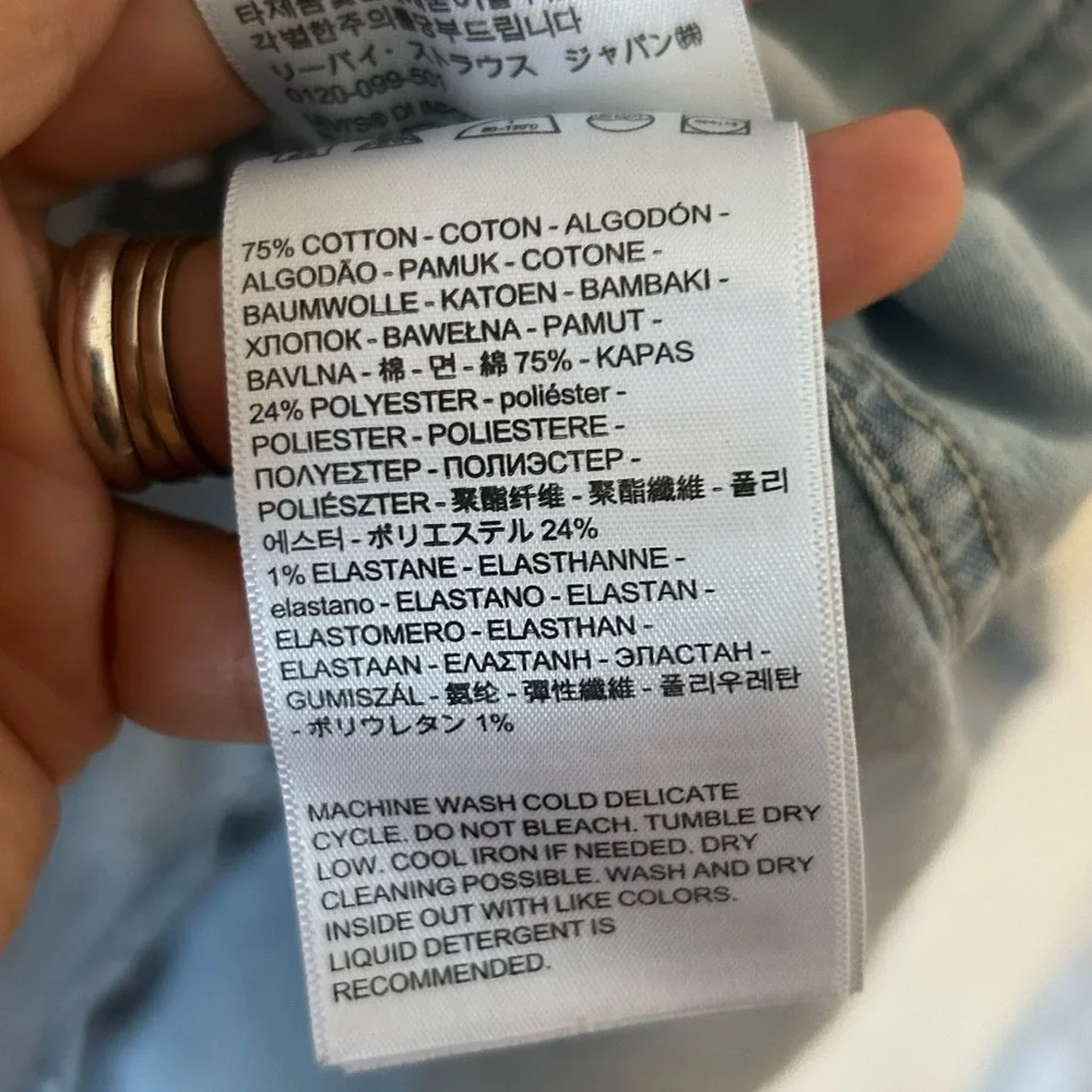 Levi's Ultimate Western Denim‎ Shirt SZ 1X (14-16) - Picture 10 of 14